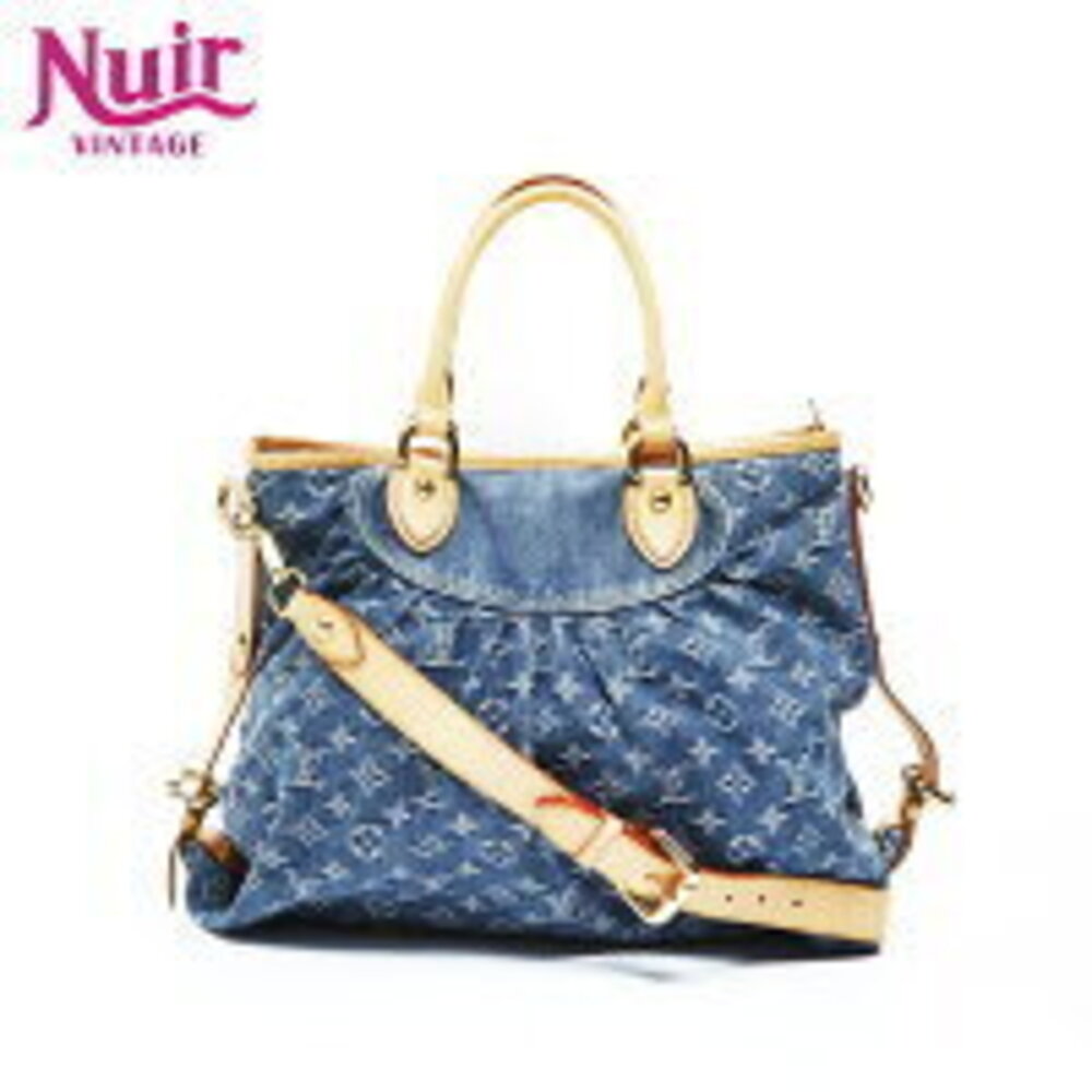 Louis Vuitton Neo Cabby Monogram Denim Shoulder Bag Blue